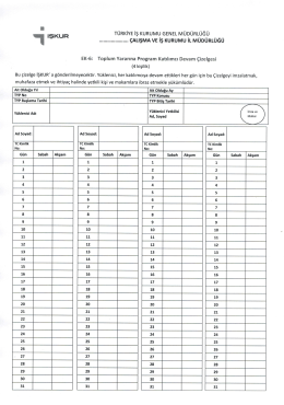 İ .. . . ._ .. .. v .. İŞKUR TURKIYE IŞ KURUMU GENEL MUl