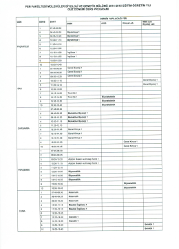 FEN FAK&Uuml;LTESİ MoLEK&Uuml;LER BiYoLo._l_i vE cşENETiK B&Ouml;L&Uuml;M&Uuml;