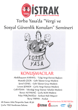 Ek: Seminer İçeriği