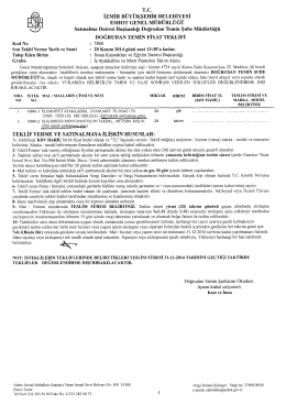 kl-l EsHoT GENEL MÜDÜRLÜĞÜ