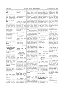 Ticaret Sicil Gazetesi Sayfa 11.04.2014