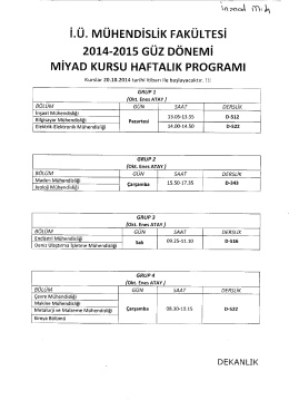 2014-2015 G&uuml;z d&ouml;nemi MİYAD kursu haftalık programı i&ccedil;in tıklayın