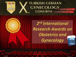2. Uluslararası Obstetrik ve Jinekoloji Araştırma Ödülleri