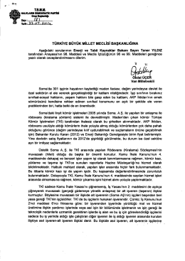 türkiye büyük millet meclisi başkanlığına