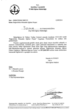 yazı ve ekleri için tıklayınız - Soma İlçe Milli Eğitim Müdürlüğü