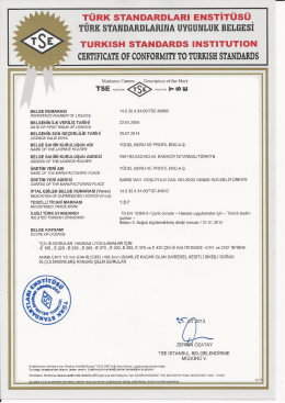 TÜRK sTANDARDLARı ENsTİTüsÜ
