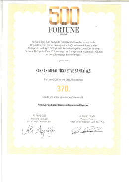 FORTUNE 500 T&uuml;rkiye listesi