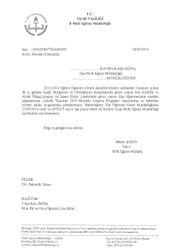 Mesleki Çalışmalar - Uşak Milli Egitim Müdürlüğü