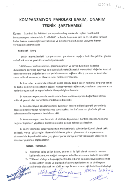 Teknik Şartname - iü piyasa araştırma bilgi sistemi