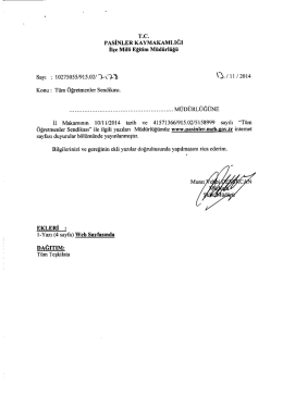 Tüm Öğretmenler Sendikası - Pasinler İlçe Milli Eğitim Müdürlüğü