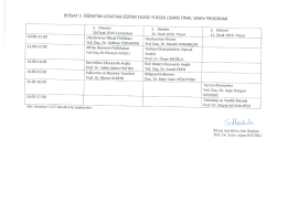 İktisat UE Tezsiz YL Final Programı