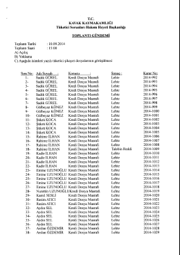 10/09/2014 Tarihli T&uuml;ketici Sorunları Hakem Heyeti Kararları