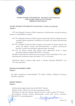 YILDIZ TEKNİK ÜNİVERSİTESİ - BEYKENT ÜNİVERSİTESİ