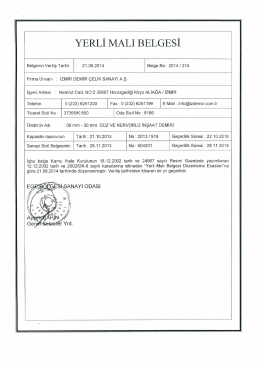 mm E - İzmir Demir Çelik Sanayi A.Ş.