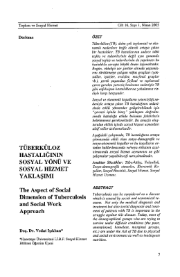 TÜBERKÜLOZ HASTALIĞININ - Herkes İçin Sosyal Hizmet