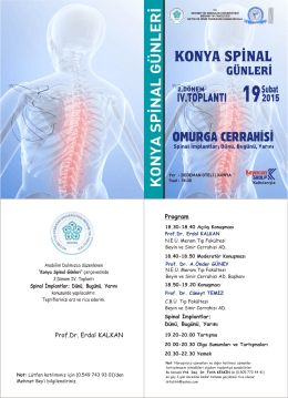 TNDer Konya Spinal Günleri 2. Dönem 4. Toplantı