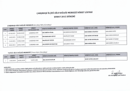 5.çarşıbaşı nöbet listesi