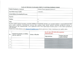 G&ouml;r&uuml;ş ve Değerlendirme Formu