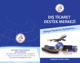 Tanıtım Broş&uuml;r&uuml; İ&ccedil;in - Eskişehir Ticaret Odası