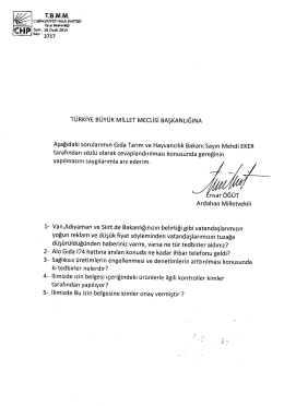 türkiye büyük millet meclisi başkanlığına