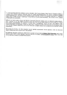 Yazı ve Katılım Formu (2 sayfa)