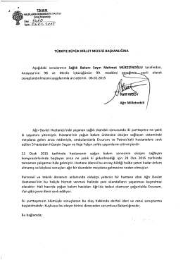 TÜRKİYE BÜYÜK MİLLET MEcLisi BAŞKANLIĞINA