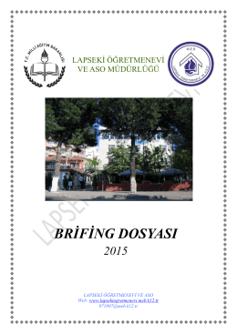 Brifing 2015 - Milli Eğitim Bakanlığı