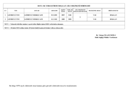 2015/2. EK YERLEŞTİRME BoşALAN AİLE HEKİMLİĞİ BİRİMLERİ