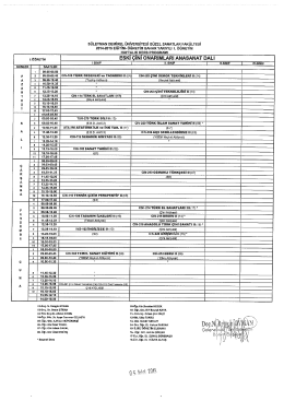 GTS - Eski &Ccedil;ini Onarımları ASD Ders Programı