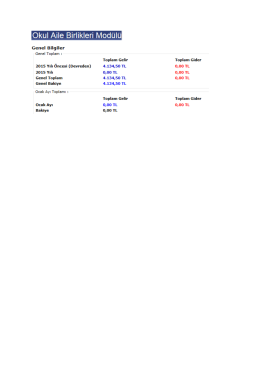 Okul Aile Blrlikleri Modülü