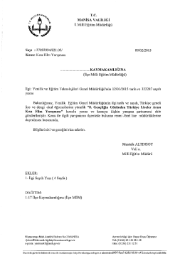 T.c. MANİSA vALİLiĞİ ıı Mini Eğitim Müdürlüğü