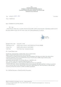 TC. sAĞLıK BAKANLIĞI T&Uuml;RKİYE KAMU HASTANELERİ KURUMU