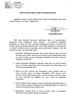 TÜRKİYE BÜYÜK MİLLET MEcLisi BAŞKANLIĞINA