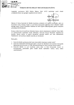 manisa mv. sakine öz`ün milli eğitim bakanı`na yazılı sorusu