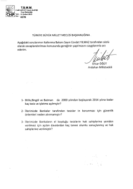 türkiye büyük millet meclisi başkanlığına
