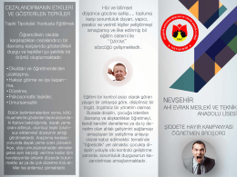 cezalandırmanın etkileri ve g&ouml;sterilen tepkıler