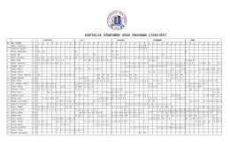 HAFTALIK &ouml;ĞRETMEN DERs PROGRAM &ccedil;İzELGEsİ