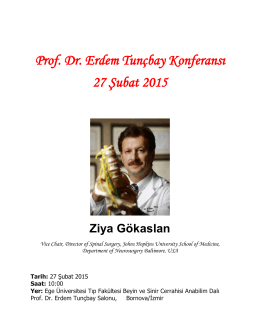 Prof. Dr. Erdem Tunçbay Konferansı