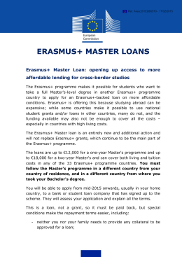 Erasmus+ Master Loans
