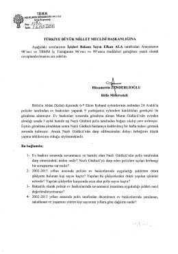 türkiye büyük millet meclisi başkanlığına
