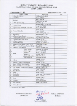 KAHRAMANMARAŞ sPoR AŞ