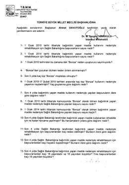 T&Uuml;RKİYE B&Uuml;Y&Uuml;K MİLLET MEcLisi BAŞKANLIĞINA