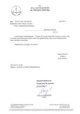 Okul S&uuml;t&uuml; Yabancı Uyruklu Olup e