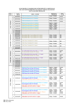 2014-2015 Bahar Y.Lisans Ders Programı