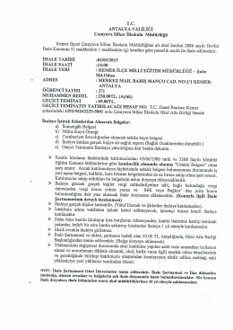 &ccedil;amyuva silkar ilkokulu ihale ilanı 17.02.2015 09:11