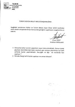 türkiye büyük millet meclisi başkanlığına