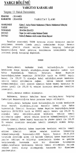 Yargıtay 13. Hukuk Dairesine Ait Kararlar