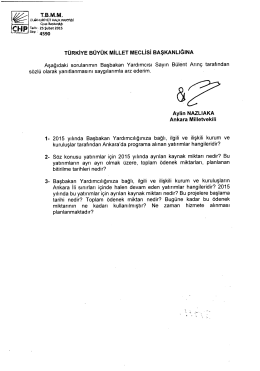 ankara mv aylin nazlıaka`nın başbakan yardımcısı bülent