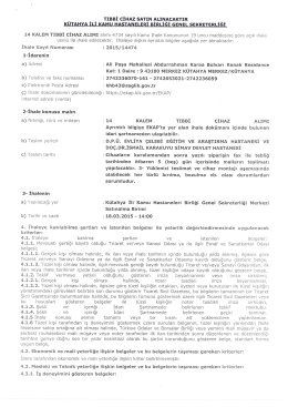 14 kalem tıbbi cihaz alımı ihale ilanı