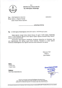 İl&ccedil;e Milli Eğitim M&uuml;d&uuml;rl&uuml;ğ&uuml; Yazısı - mersin